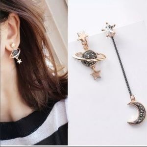 Stunning Moon Stars Geometric Earrings